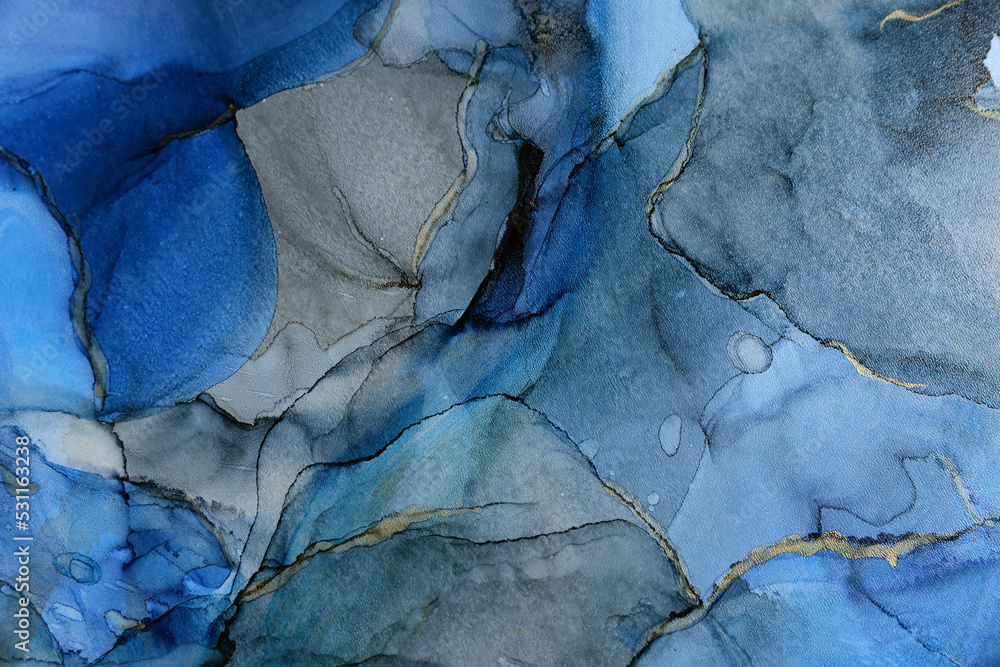 Naklejka premium Abstract liquid ink art painting as background, top view