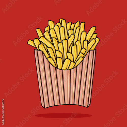 french fries vector illustration