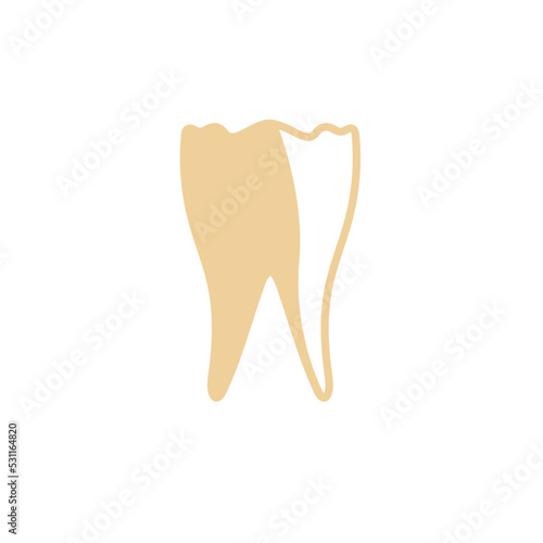 yellow tooth vector illustration design