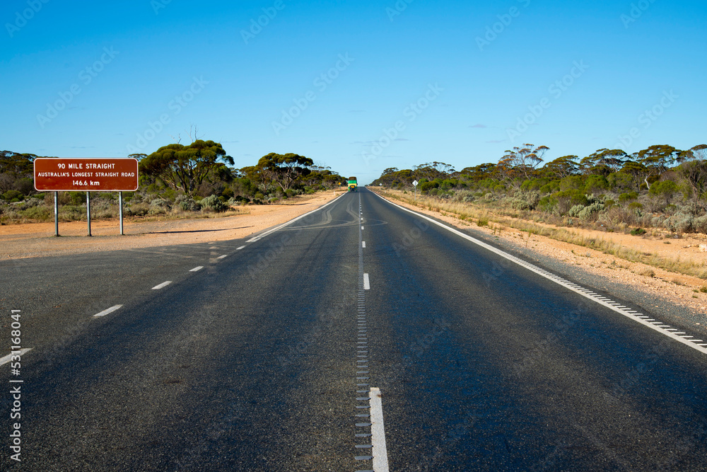 The Longest Straight Road in Australia