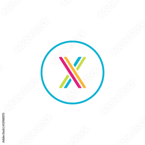 data letter X media logo it digital