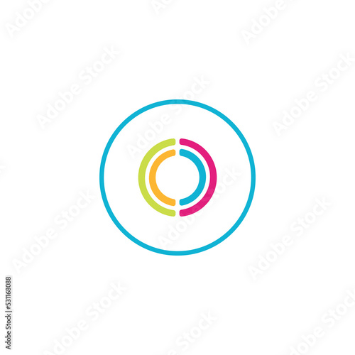 data letter O media logo it digital