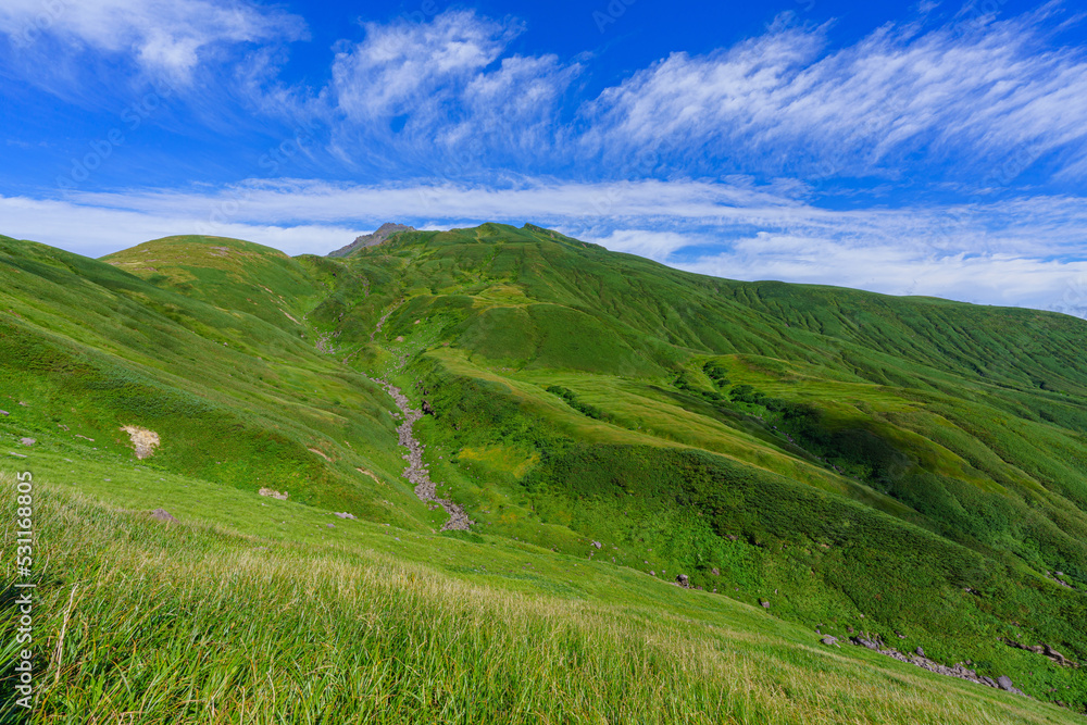 Naklejka premium 鳥海山登山 山岳信仰の地 秋田富士
