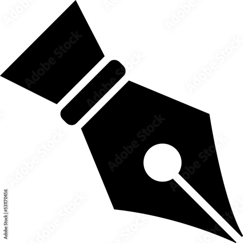 Fountain pen icon vector. Pen icon symbol. Simple design style on white background
