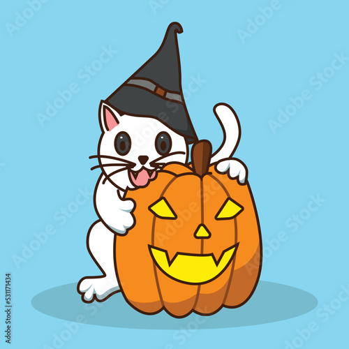 Cat party at hallowen day