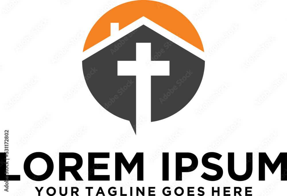 Fototapeta premium Simple Church House logo design