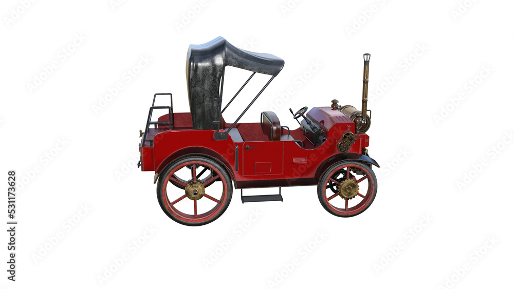 3D model of an old car rendered in different angles isolated on transparent background. 3D Rendering, 3D Illustration, PNG. 3D model of an old car rendered in different angles isolated on transparent background. 3D Rendering, 3D Illustration, PNG.