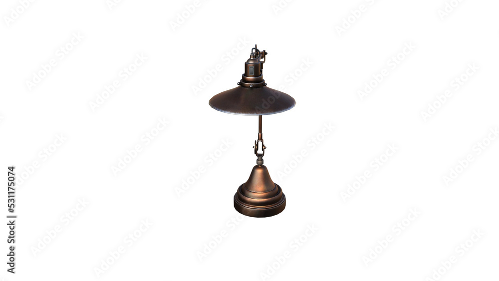 3D model of a table lamp in different angles and poses rendered for your collage as a prop on a transparent background. 3D Rendering, 3D Illustration, PNG.