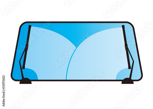 Automobile wiper and windshield
