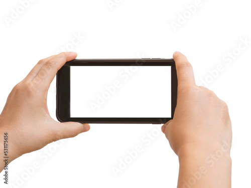 Hand of woman using smartphone to take photo 