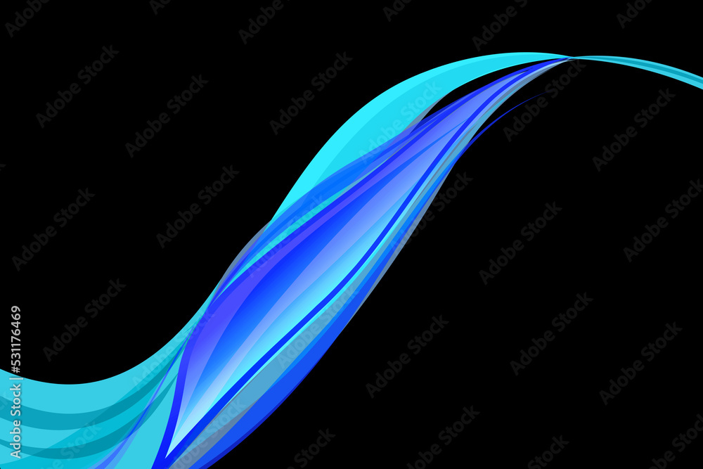 Naklejka premium Abstract wave background composition. ribbon color background