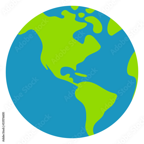 Fototapeta Naklejka Na Ścianę i Meble -  Simplified earth globe  illustration / png

