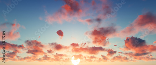 panorama of clouds. Sunset © Aomarch