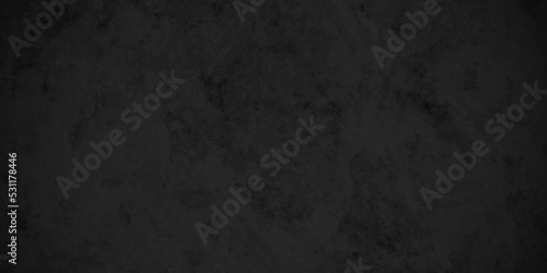 Dark black grunge textured concrete background. Panorama dark grey black slate background or texture. Vector black concrete texture. Stone wall background. 