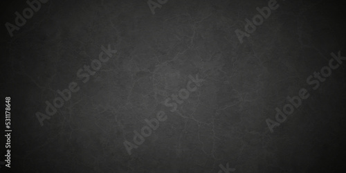 Fototapeta Naklejka Na Ścianę i Meble -  Dark black grunge textured concrete background. Panorama dark grey black slate background or texture. Vector black concrete texture. Stone wall background.	
