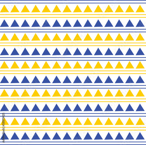 vector abstract lined triangle fabric pattern small straight lines yellow blue