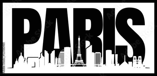 Paris silhouette vector design