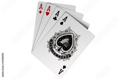 aces from a deck of poker cards