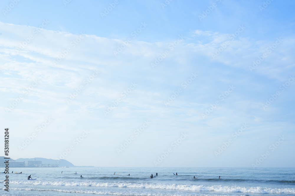 綺麗な海。青空