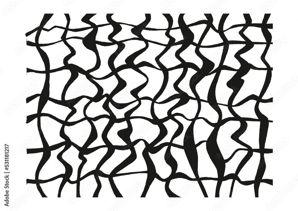 Black mesh wave lines art. Black and white color. Hand drawn doodle mesh. Black mesh wave lines art. Black and white color. Hand drawn doodle mesh.