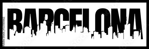Barcelona silhouette vector design