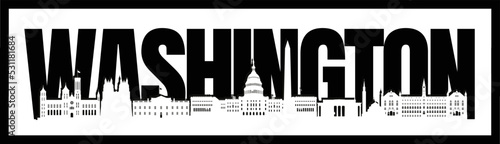 Washington silhouette vector design