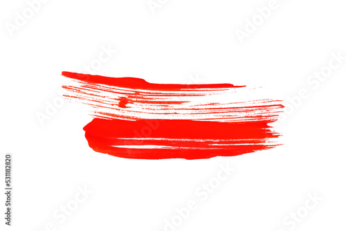 red brush isolated on transparent background red watercolor,png.
