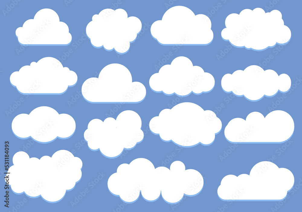 Set of clouds in the blue sky