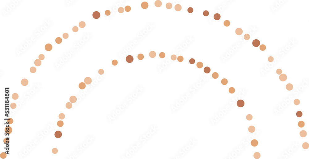 Obraz premium Hand drawn organic dotted arch