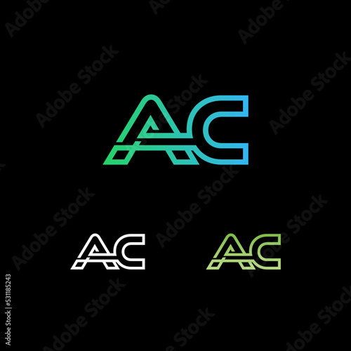 AC, CA Letter logo icon design template elements - Illustration