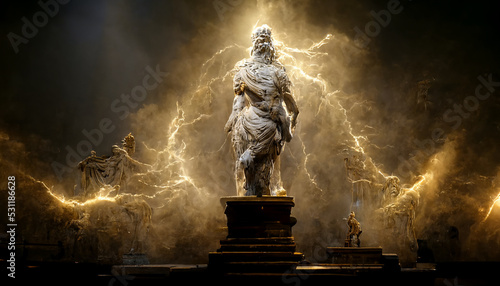  Statue of Zeus at Olympia artistic rendition