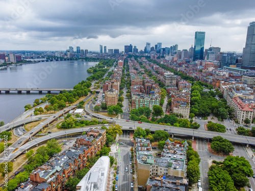 Aerial View CitGo sign in Boston, MA