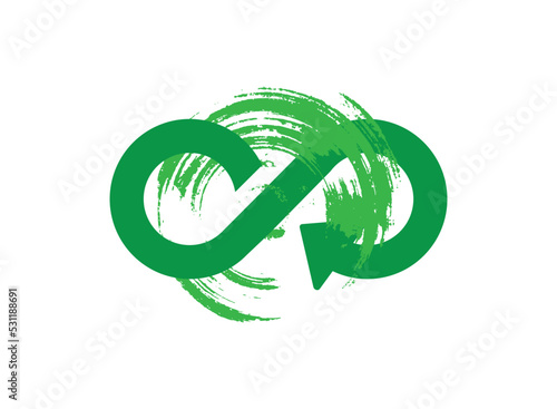 circular economy icons on white background	
