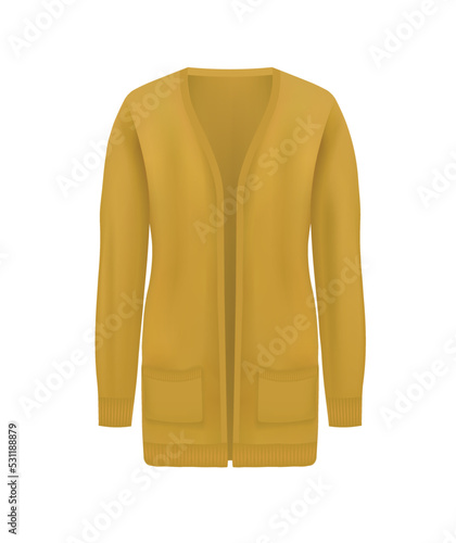 Women yellow jumper. vector illustration