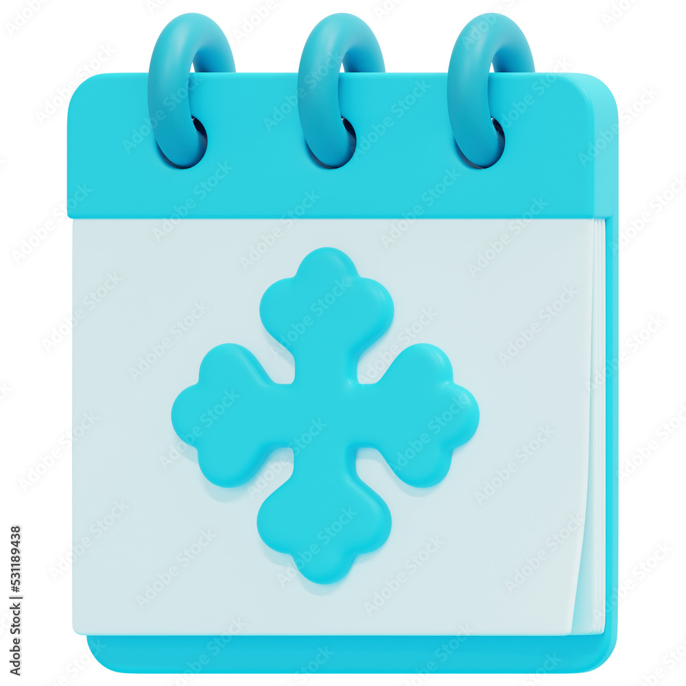 Obraz premium calendar 3d render icon illustration