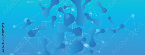 Micro probiotic microorganism, science background. Medicine and treatment.	