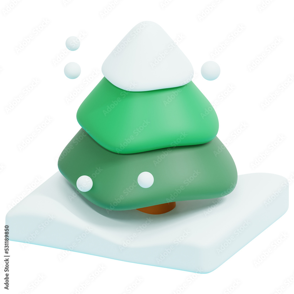 pine tree 3d render icon illustration pine tree 3d render icon illustration