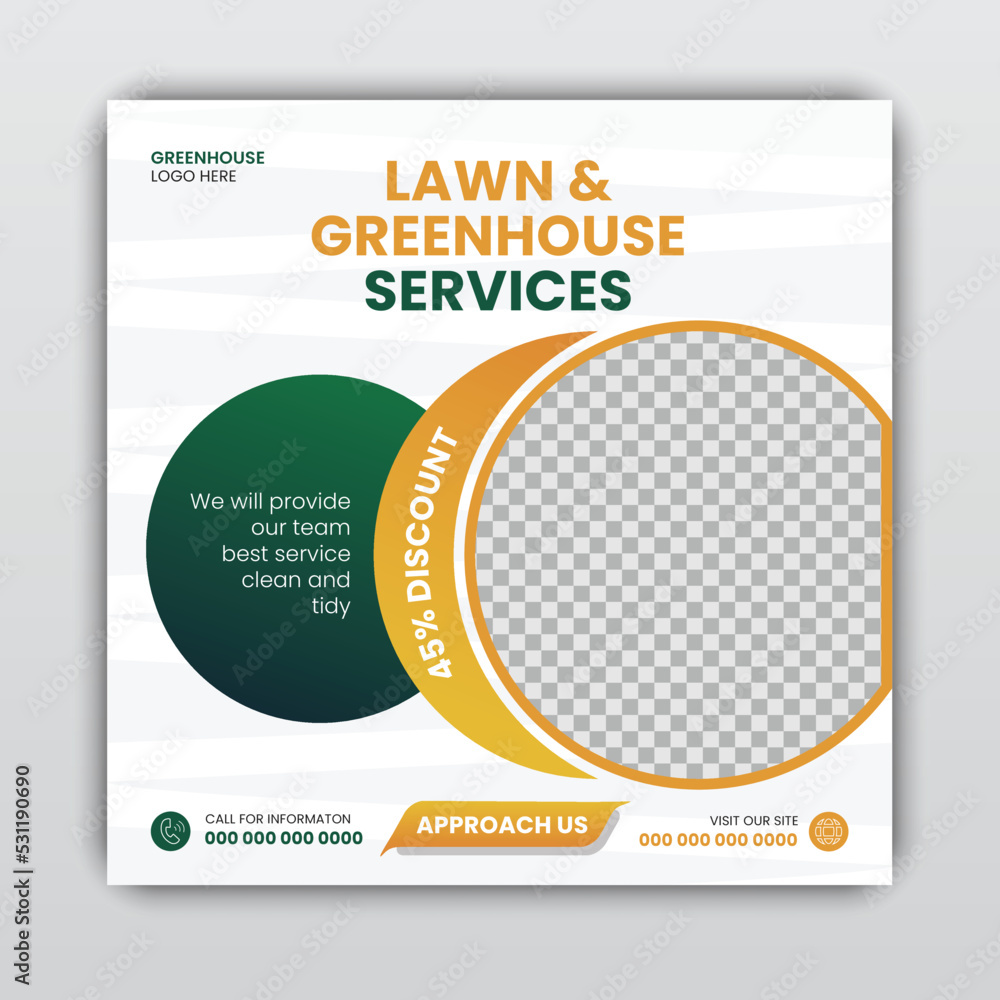 Agriculture farming services or Lawn Mower Garden Service Social Media post banner and cover template Agriculture farming services or Lawn Mower Garden Service Social Media post banner and cover template