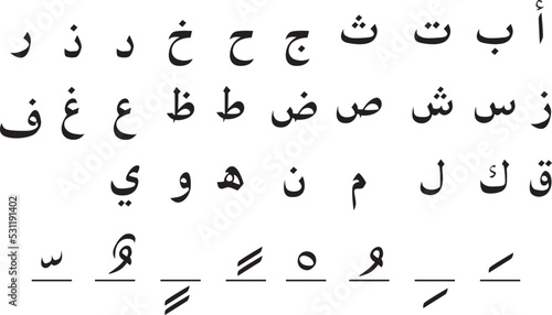 Hijaiyah alphabet for proficient learning to read