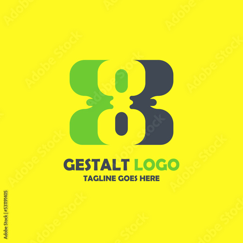 Abstract and gestalt logo design