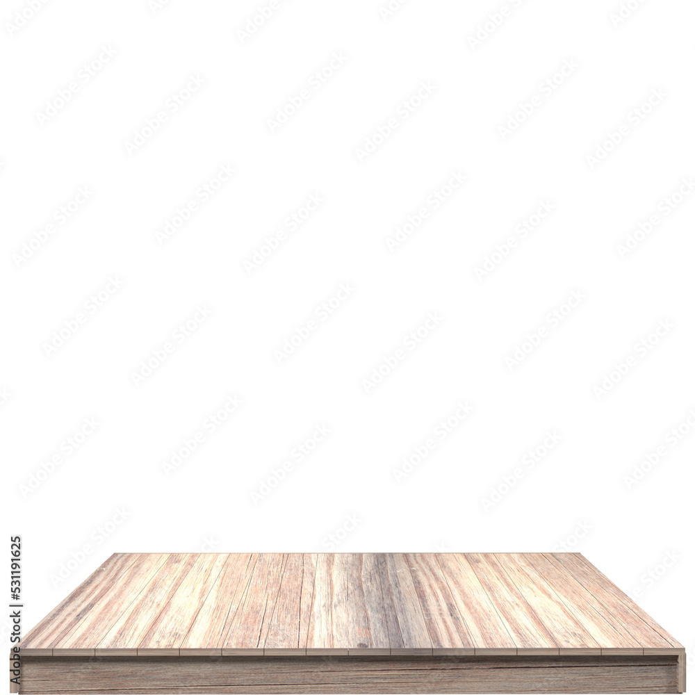 Wood board 3d render isolated Wood board 3d render isolated