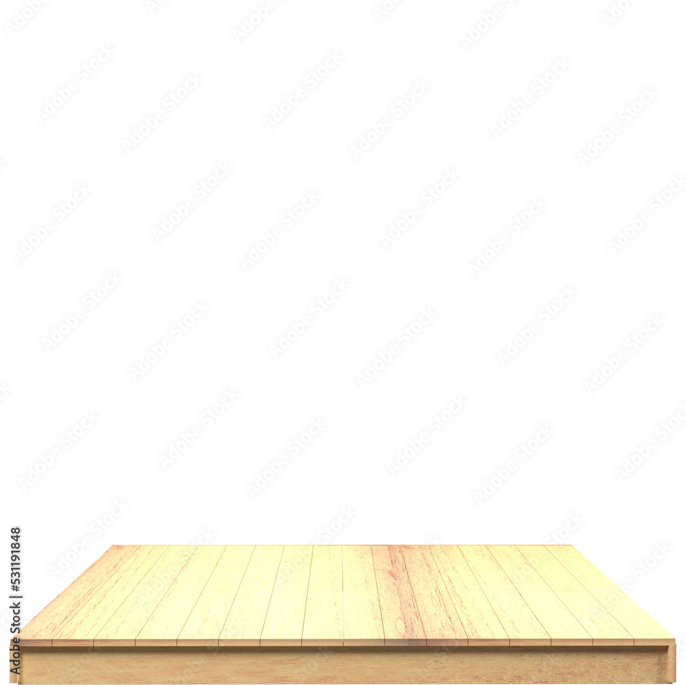 Wood board 3d render isolated Wood board 3d render isolated