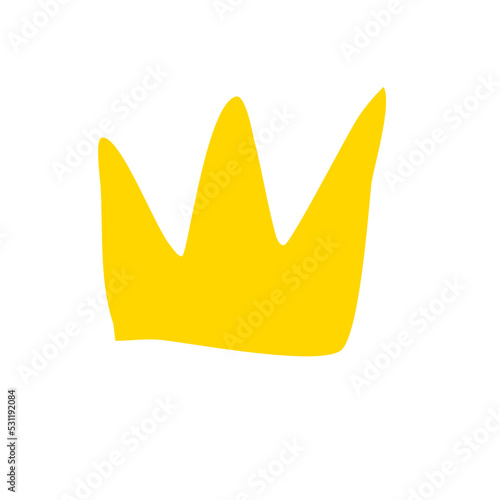 crown king icon hand drawn