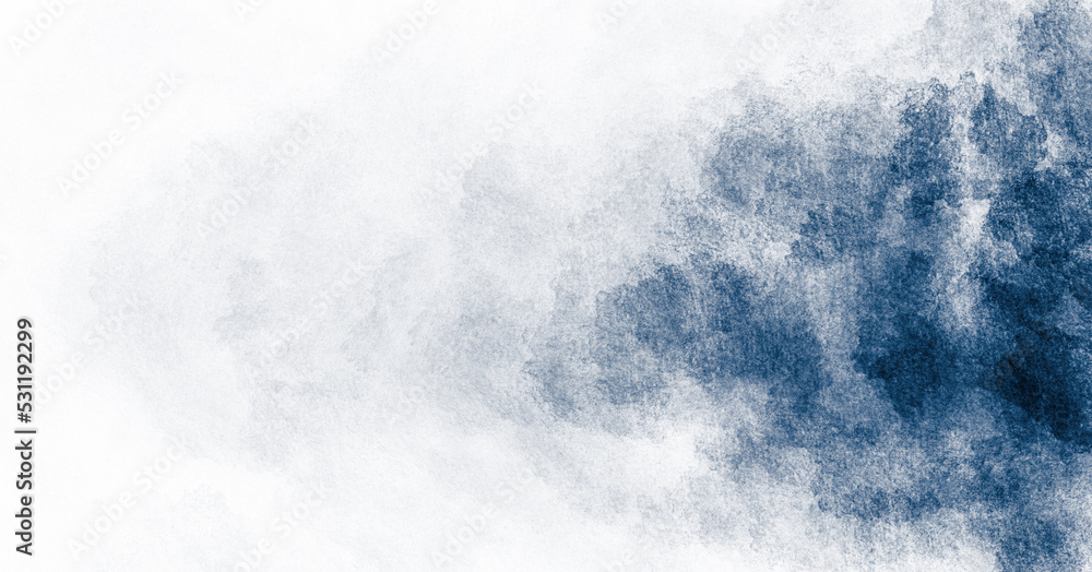 Abstract blue and white paint background with brush stroke and grunge texture vintage style in concept winter, ocean, sky.