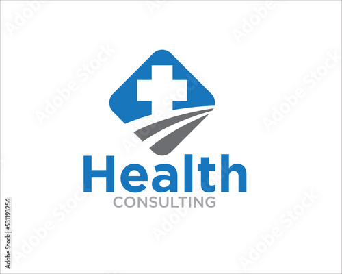 fast health medical consulting logo designs for clinic or hospital icon