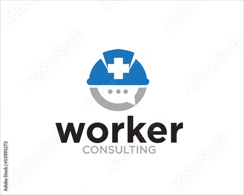 worker care logo designs simple for medical care logo