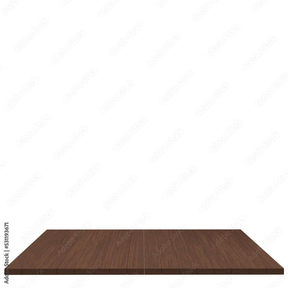 Naklejka premium Wood board 3d render isolated