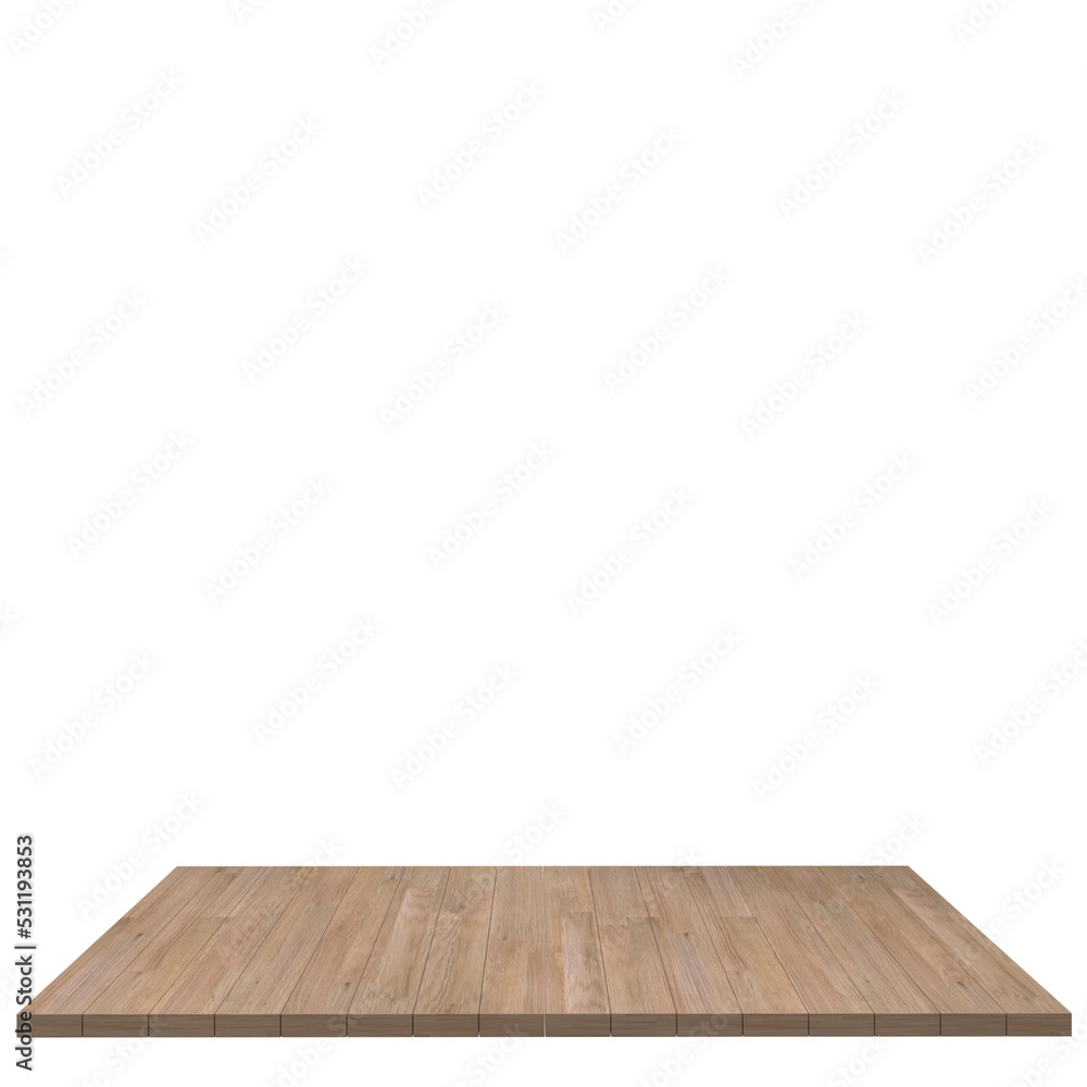 Wood board 3d render isolated Wood board 3d render isolated