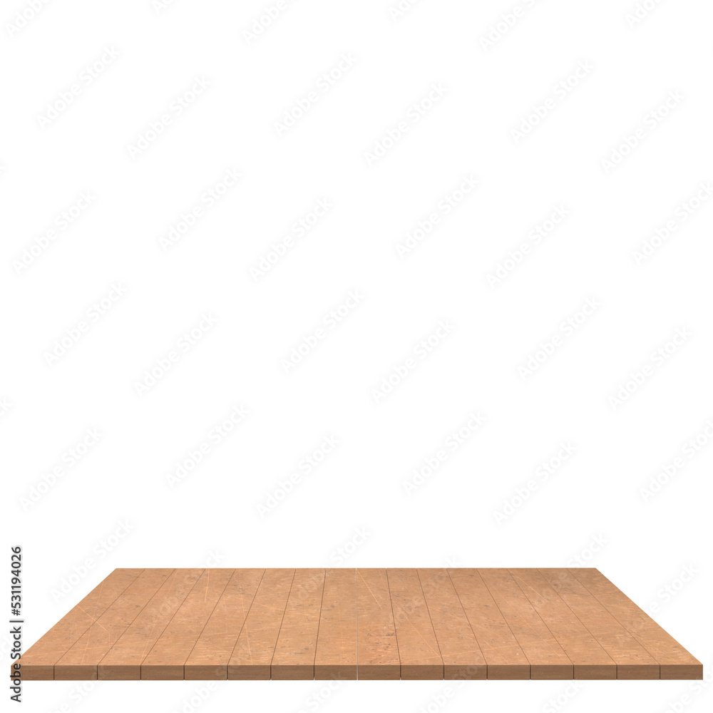 Wood board 3d render isolated Wood board 3d render isolated