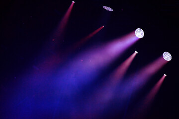 Colorful purple stage lights